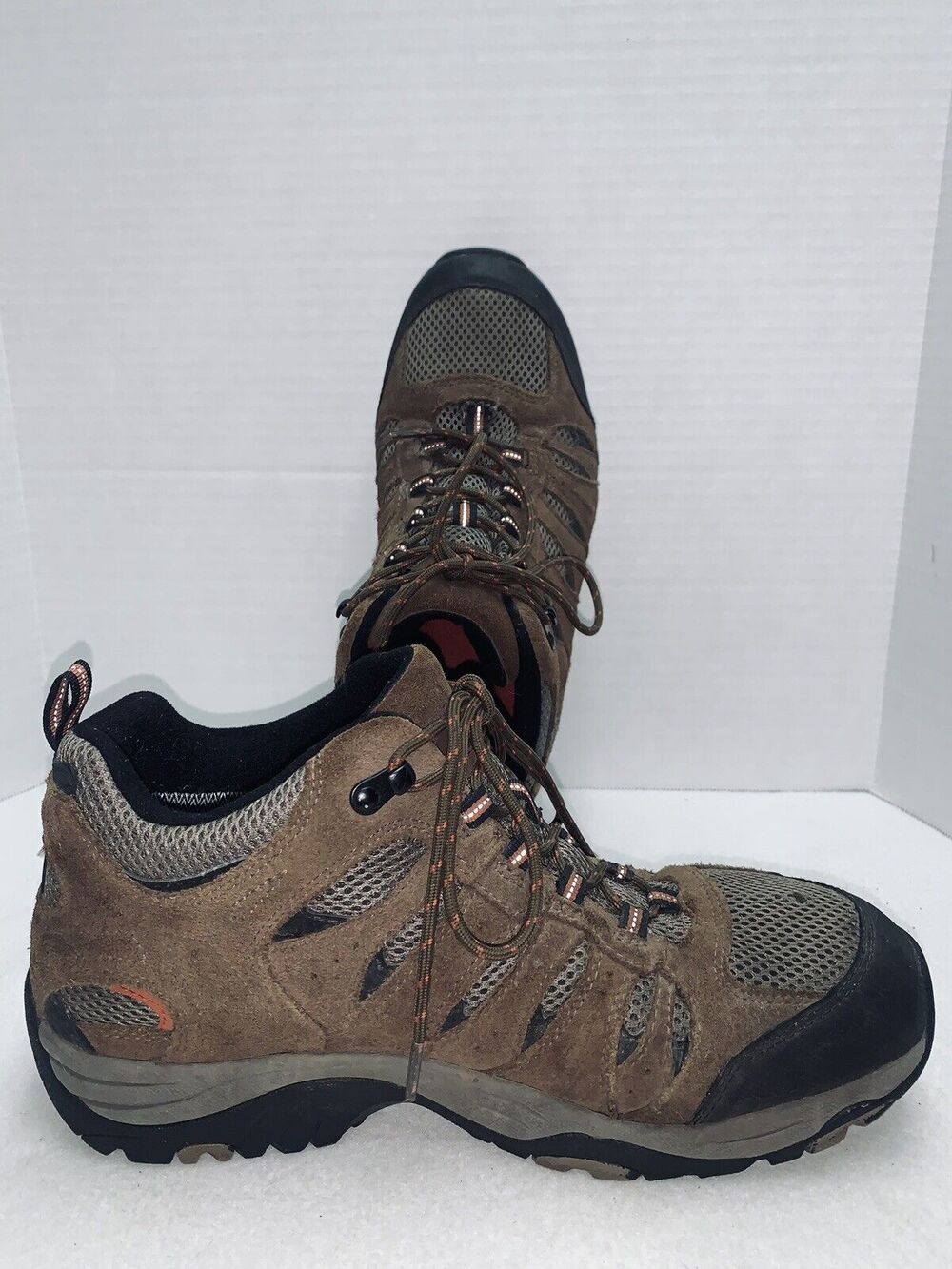 12M ASCEND Hiking Boots Bone Dry Waterproof Mens Brown Suede Mesh Ventilated